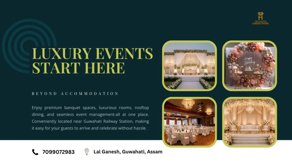 Best hotel near Guwahati Railway Station with banquet hall setup